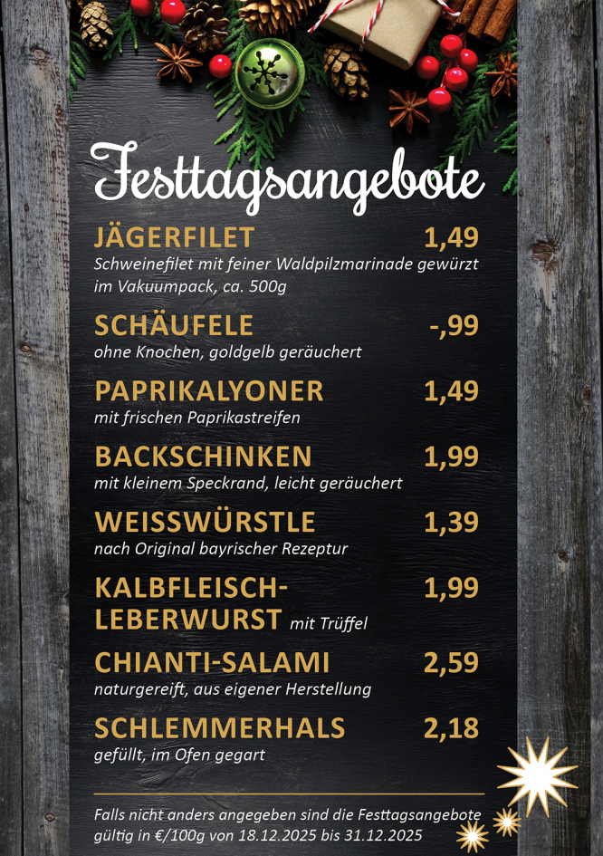 FESTTAGSANGEBOTE